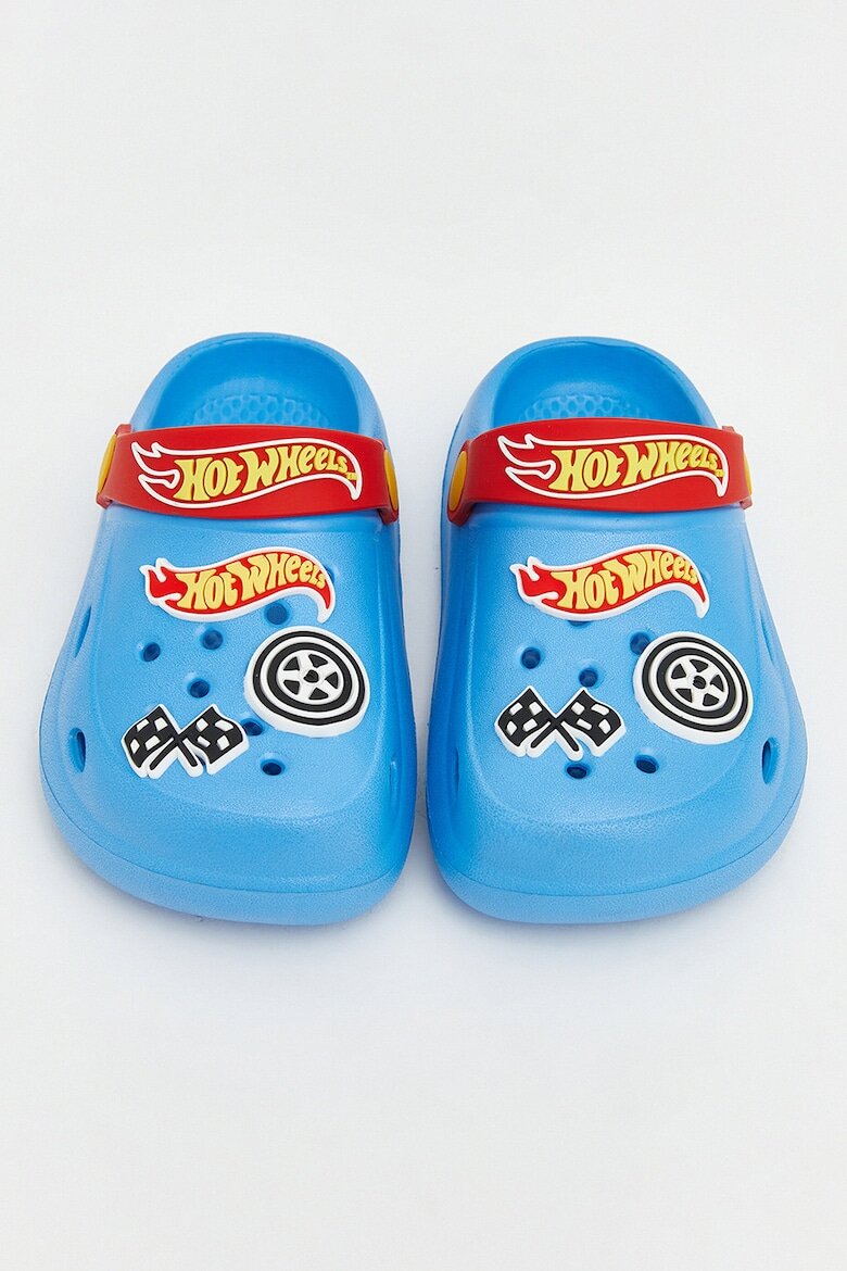 LC WAIKIKI Чехли с гола пета и шарка с Hot Wheels Червен/Жълт/Светлосин
