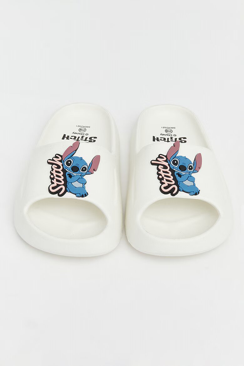 LC WAIKIKI Чехли с принт Stitch Бял/Прашно розово/Син