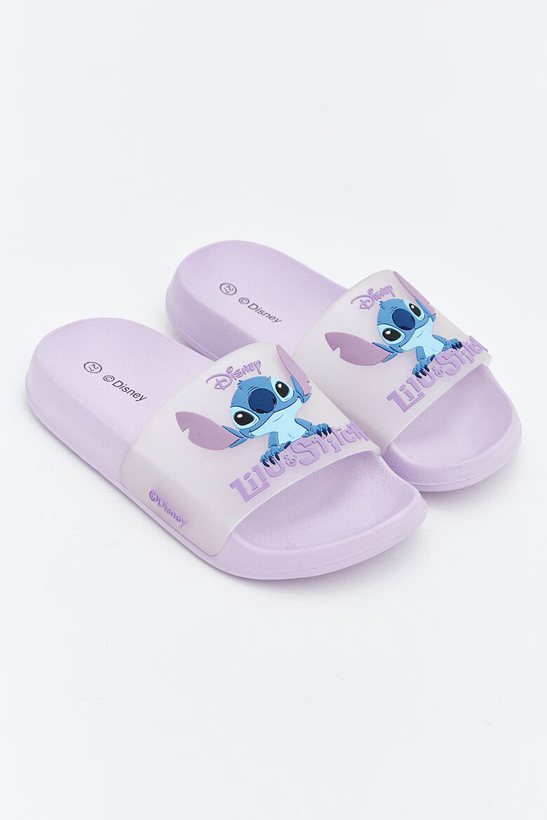 LC WAIKIKI Чехли с шарка на Stitch Черен/Кралско Синьо/Лилав