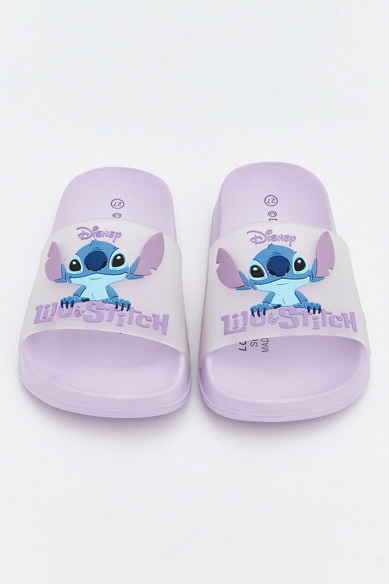 LC WAIKIKI Чехли с шарка на Stitch Черен/Кралско Синьо/Лилав