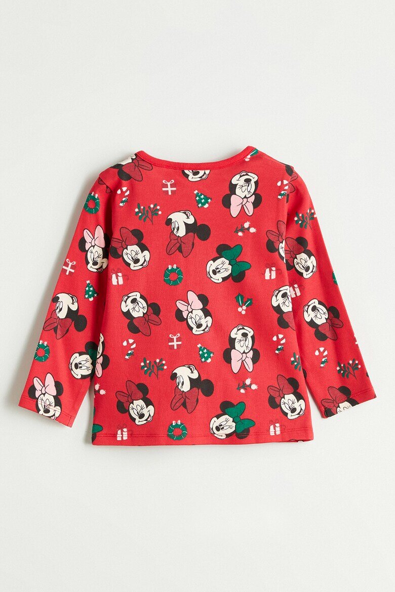 LC WAIKIKI Дълга пижама Minnie Mouse Xmas Червен/Черен