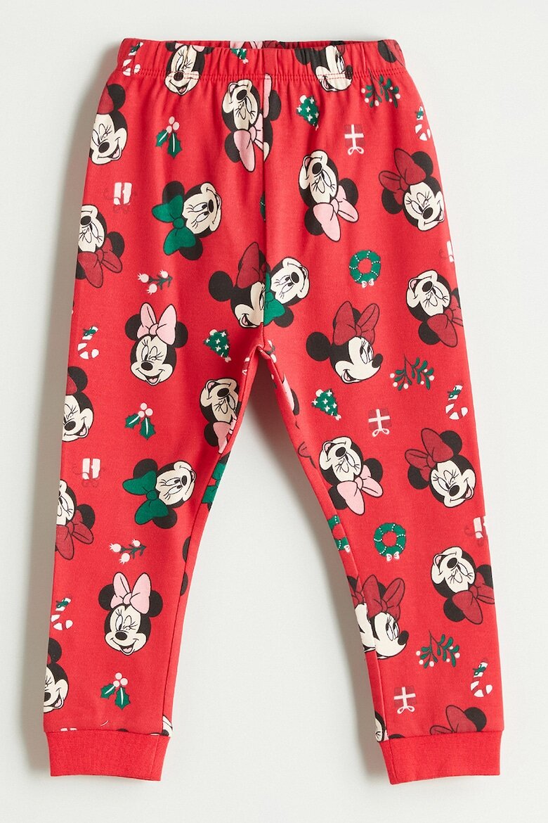 LC WAIKIKI Дълга пижама Minnie Mouse Xmas Червен/Черен