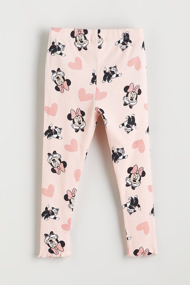 LC WAIKIKI Дълга пижама с принт на Minnie Mouse Праскова