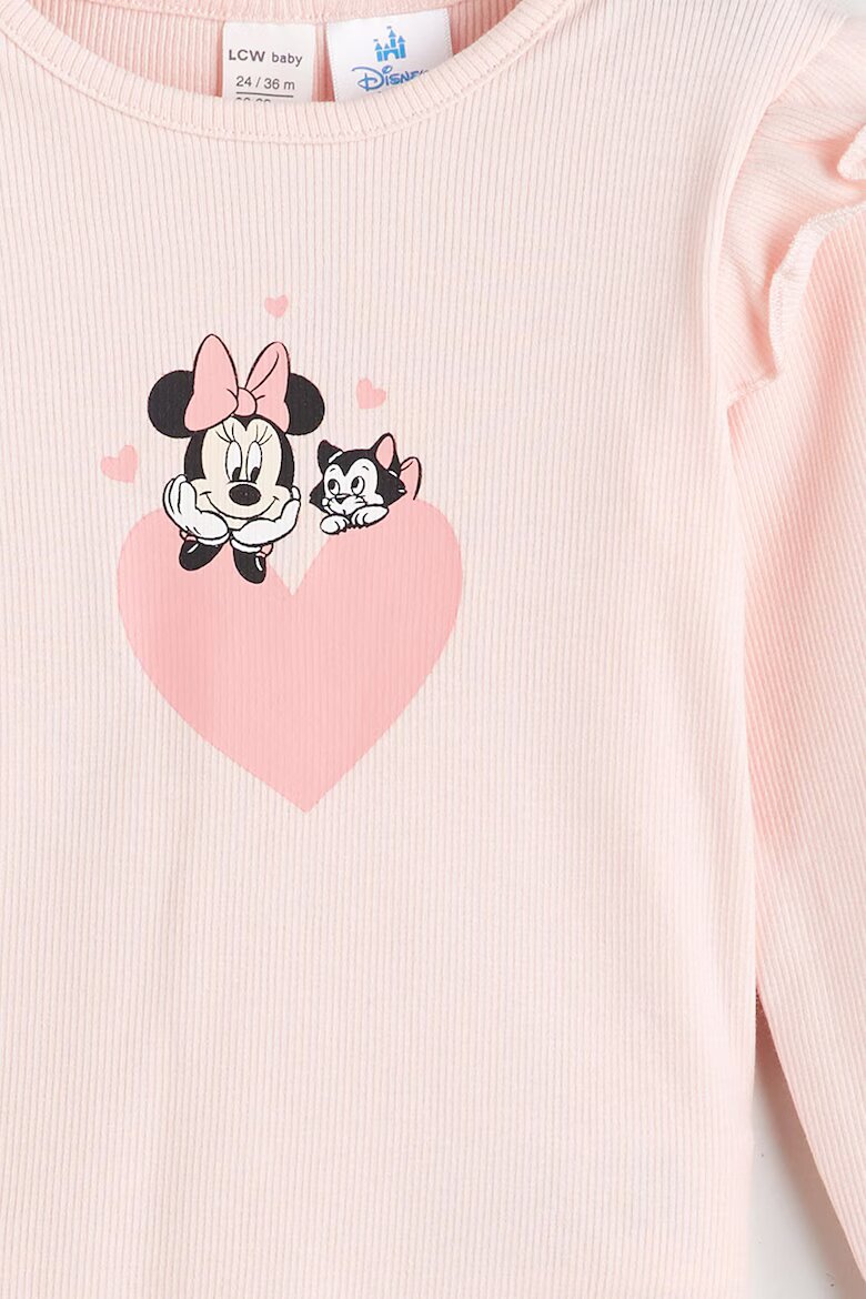 LC WAIKIKI Дълга пижама с принт на Minnie Mouse Праскова