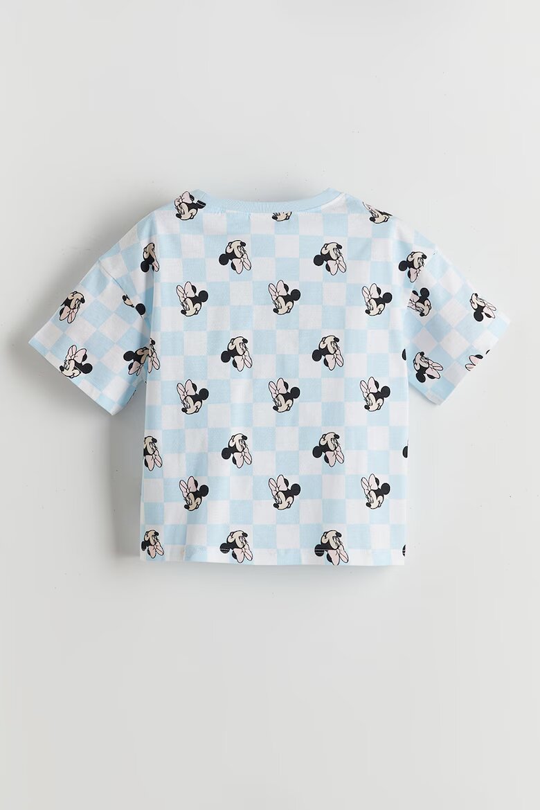 LC WAIKIKI Къса памучна пижама с десен Minnie Mouse Пастелносин/Избеляло черно/Бял