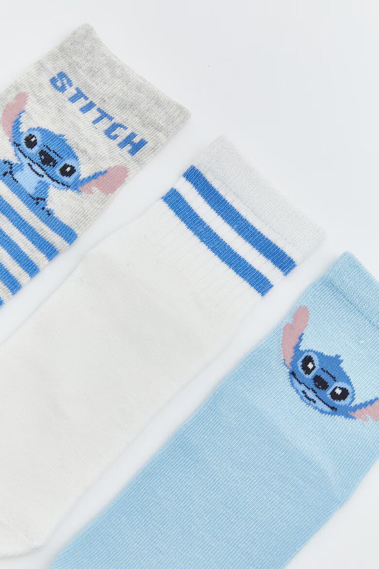 LC WAIKIKI Къси чорапи Stitch - 3 чифта Бял/Син