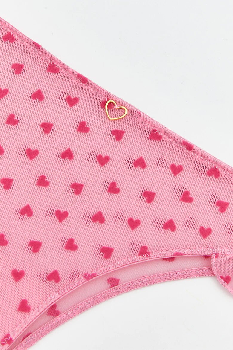 LC WAIKIKI Мрежеста бразилиана с шарка на сърца Светлорозов