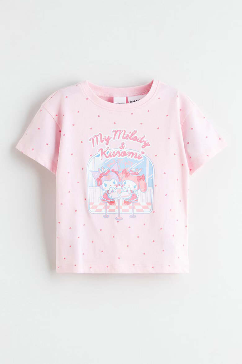 LC WAIKIKI Памучна пижама My Melody & Kuromi Бял/Ледено синьо/Бледо розово