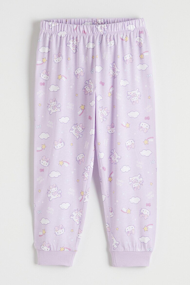 LC WAIKIKI Памучна пижама с принт Hello Kitty Розово/Крем