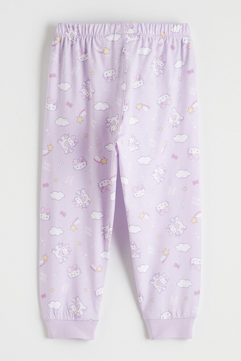 LC WAIKIKI Памучна пижама с принт Hello Kitty Розово/Крем