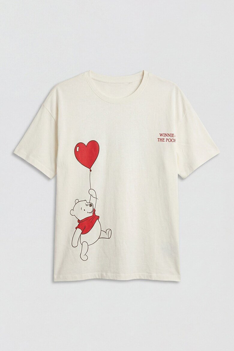 LC WAIKIKI Памучна пижама с принт на Winnie The Pooh Червен/Слонова кост