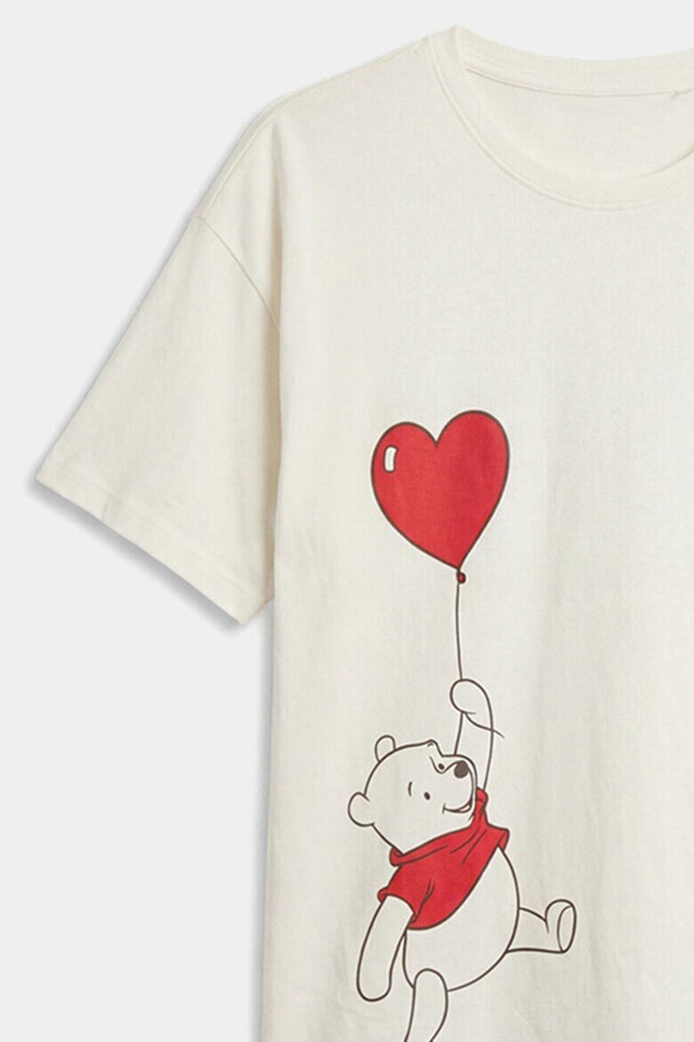 LC WAIKIKI Памучна пижама с принт на Winnie The Pooh Червен/Слонова кост