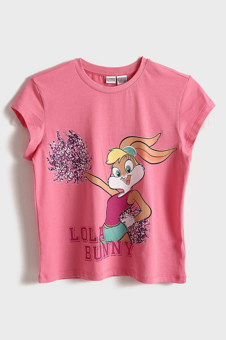 LC WAIKIKI Памучна тениска Lola Bunny Розово
