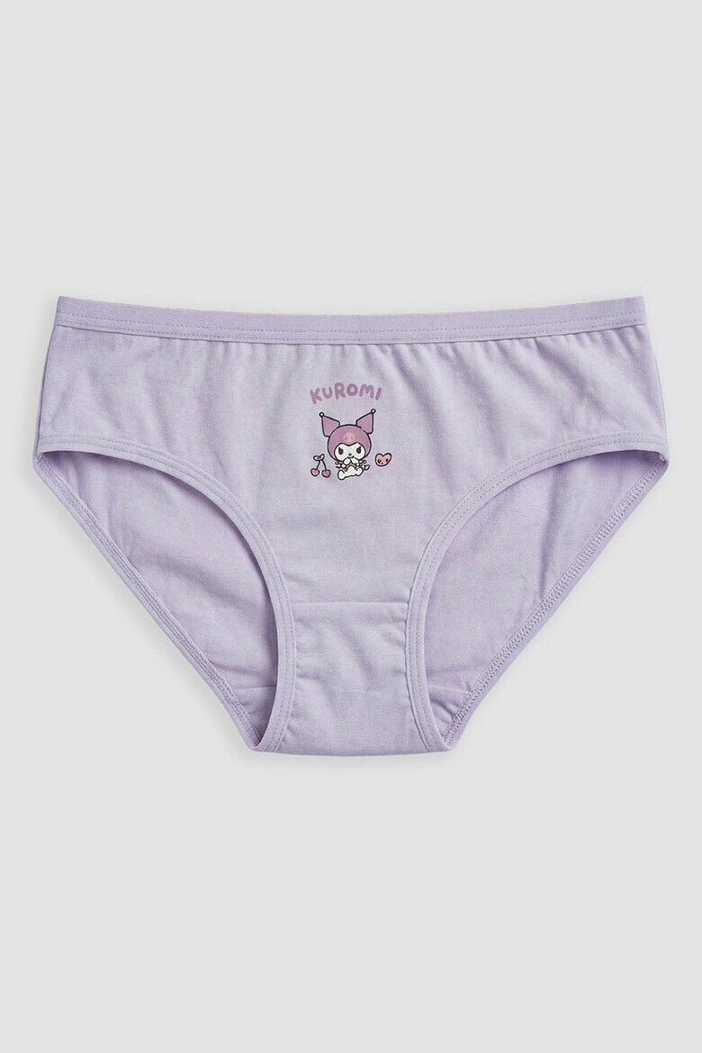 LC WAIKIKI Памучни бикини с принт на Hello Kitty - 5 чифта Пастелносин/Пастелнорозов/Лилав