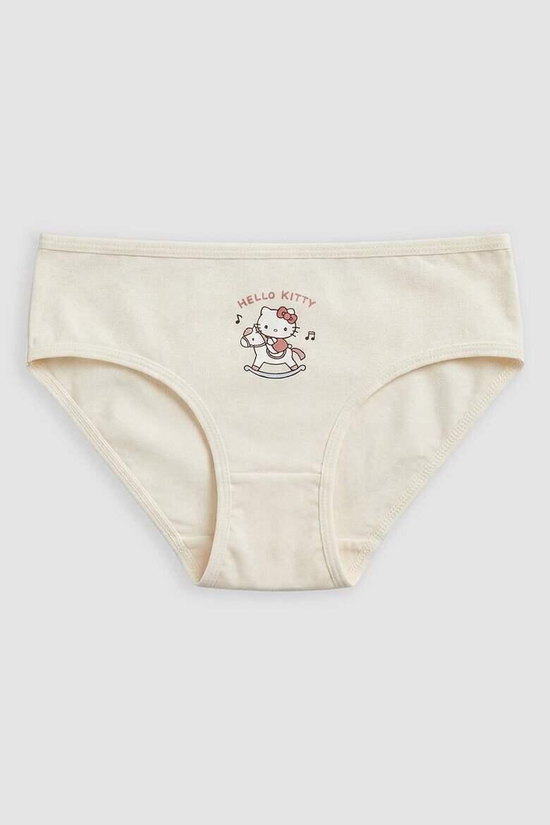 LC WAIKIKI Памучни бикини с принт на Hello Kitty - 5 чифта Пастелносин/Пастелнорозов/Лилав