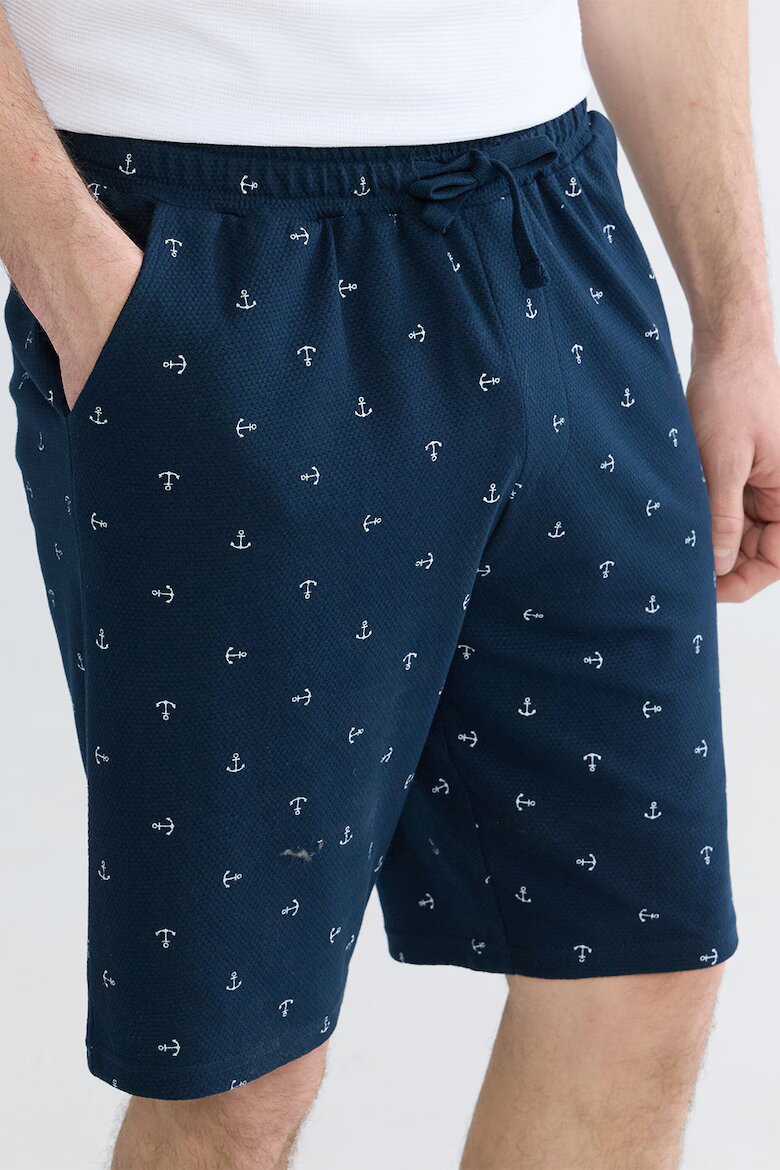 LC WAIKIKI Пижама с фигурален принт Тъмносин