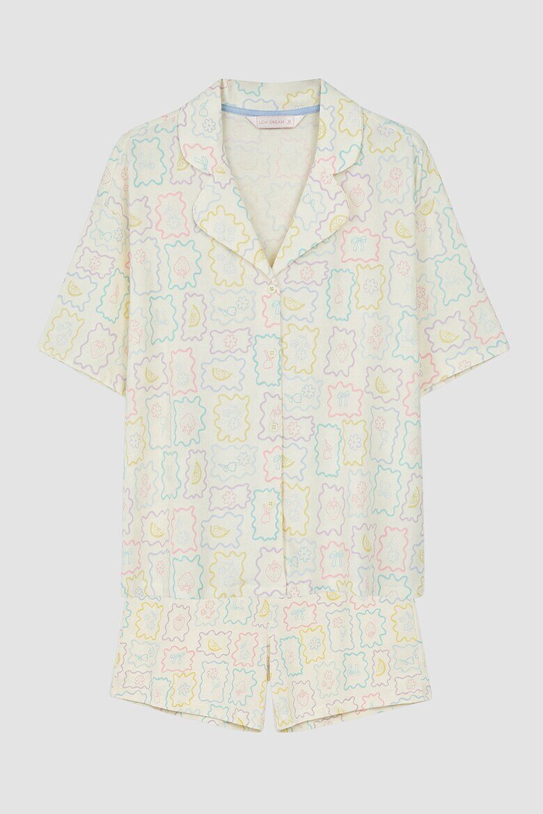 LC WAIKIKI Пижама с къси ръкави Бледожълт