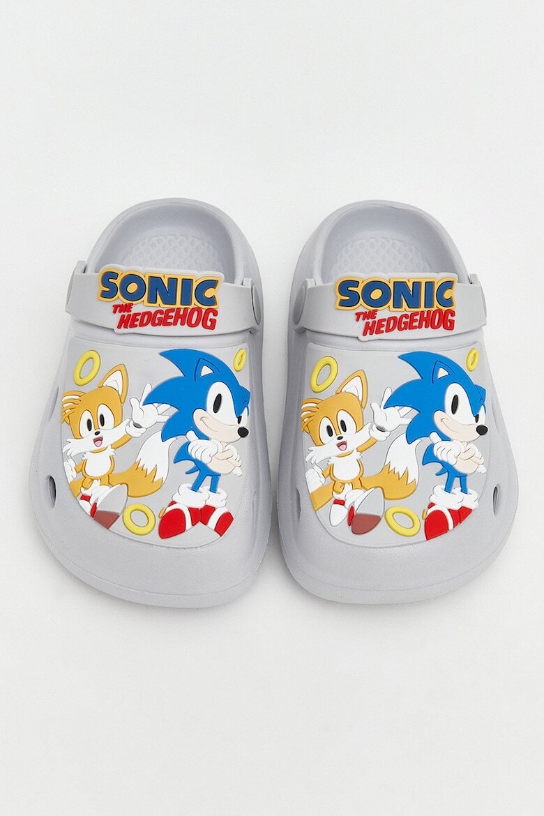 LC WAIKIKI Сабо с отворена пета и Sonic Светло сив/Оранжев/Кралско Синьо