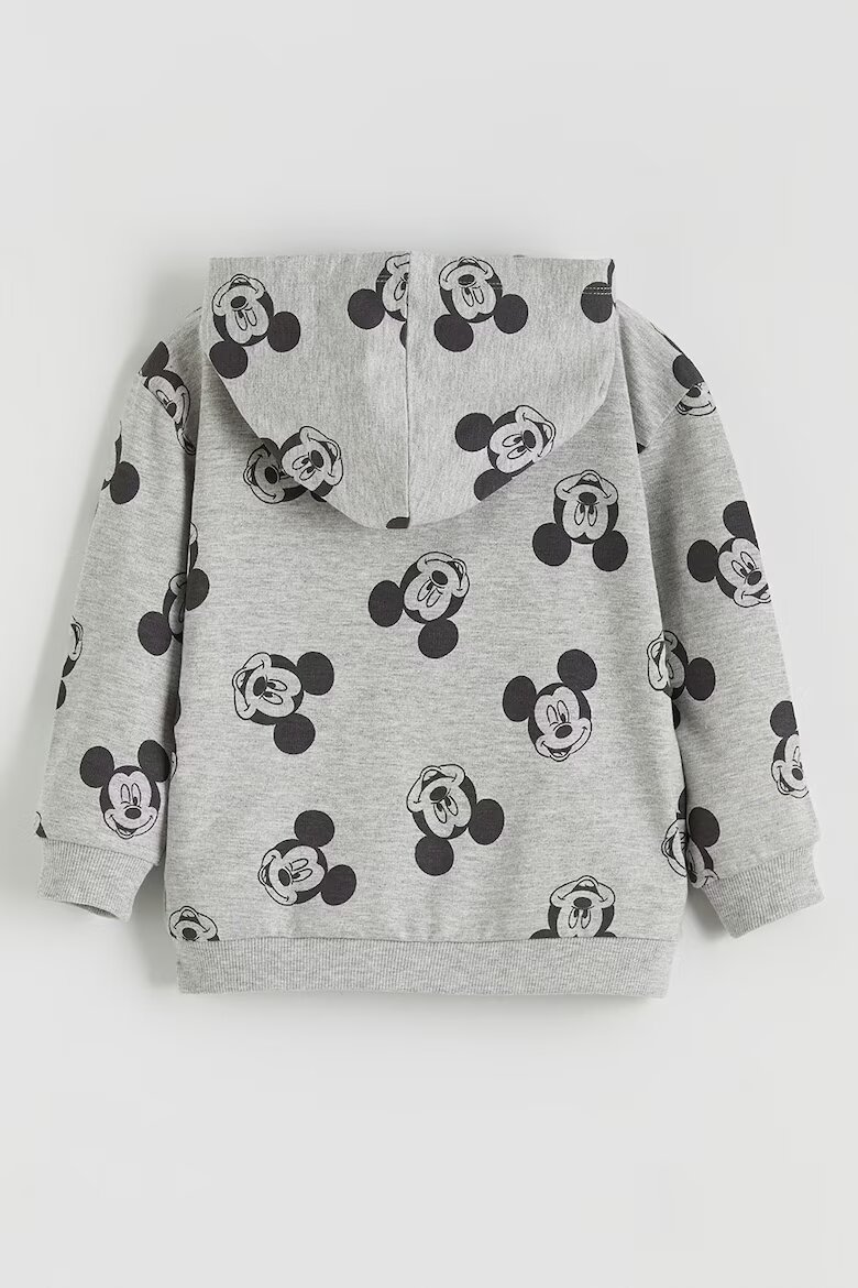LC WAIKIKI Спортен екип с памук с десен Mickey Mouse - 3 части Сив/Крем