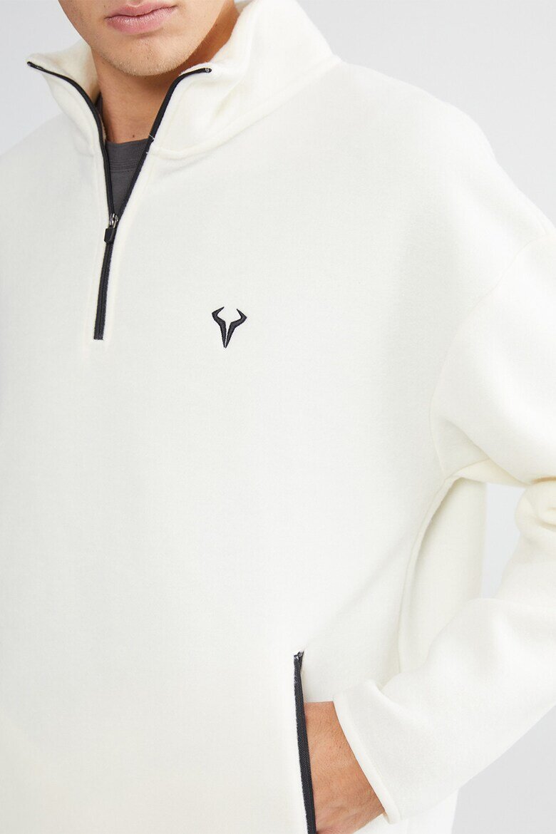LC WAIKIKI Суитшърт с къс цип Бял