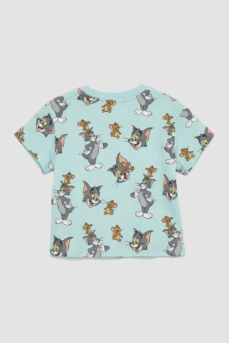 LC WAIKIKI Тениска с принт на Tom&Jerry и къс панталон Аквамарин син