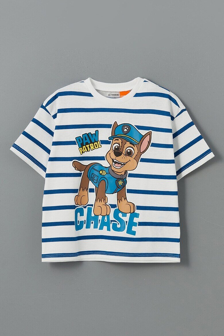 LC WAIKIKI Тениска с принт Paw Patrol Бял/Кафяв/Син