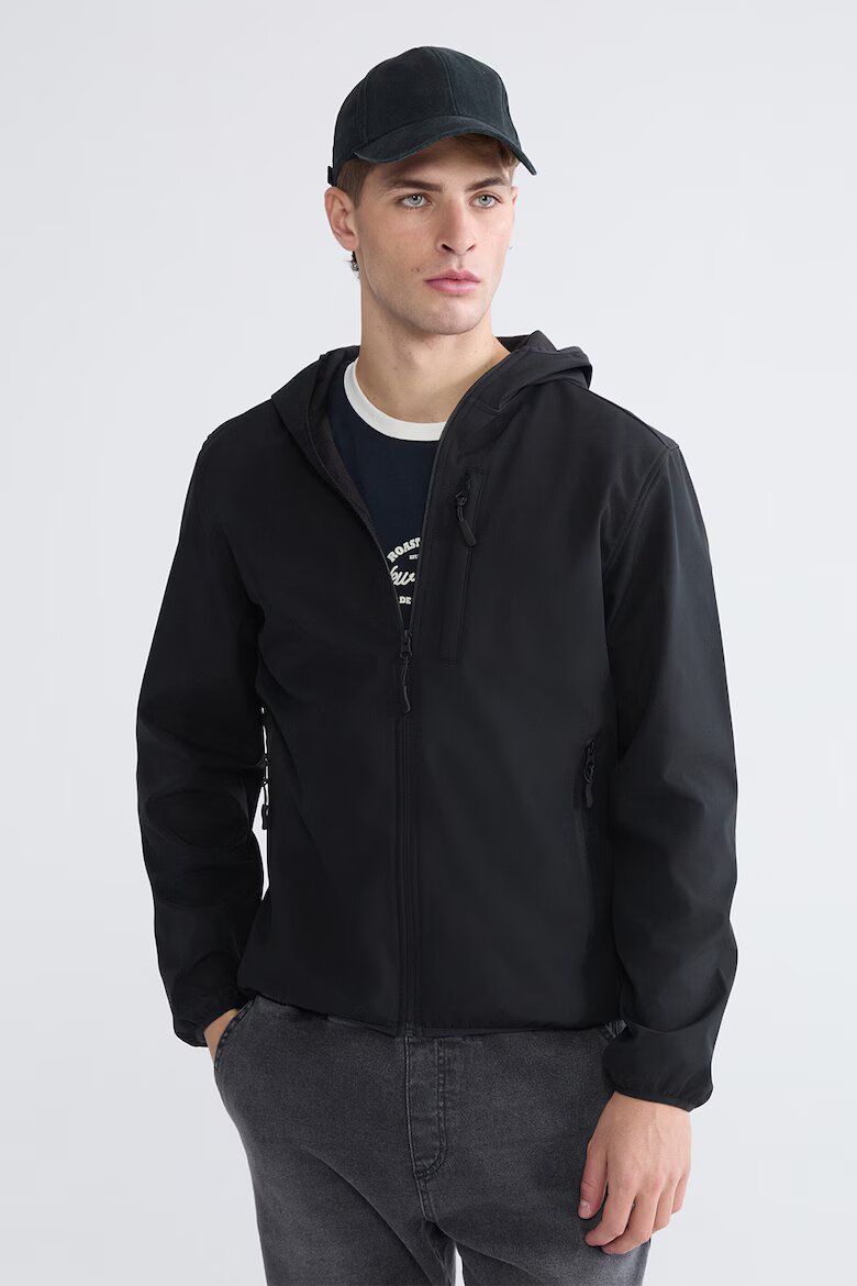 LC WAIKIKI Яке със Softshell и качулка Черен