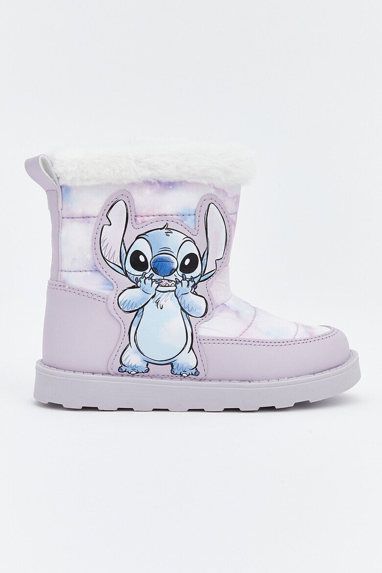 LC WAIKIKI Зимни ботуши с принт на Stitch Бледо розово/Светлосин/Бледа лила