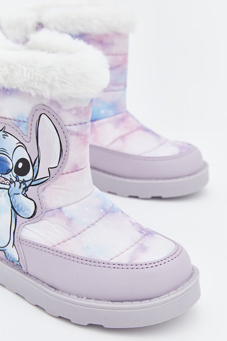 LC WAIKIKI Зимни ботуши с принт на Stitch Бледо розово/Светлосин/Бледа лила