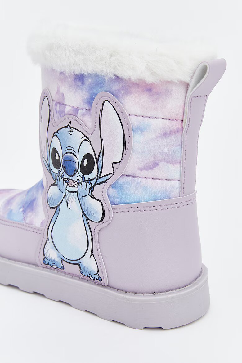 LC WAIKIKI Зимни ботуши с принт на Stitch Бледо розово/Светлосин/Бледа лила