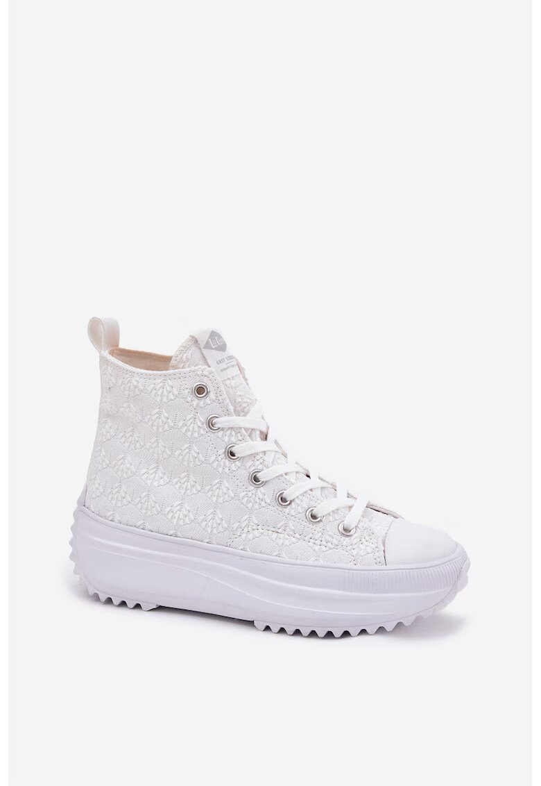 Lee Cooper Дамски кецове Lee Cooper LCW-25-31-3461L - високи - бели - текстил