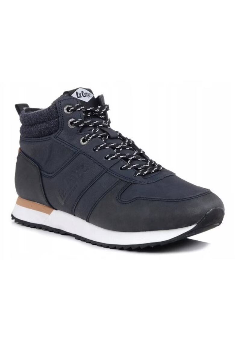Lee Cooper Ghete din piele ecologica cu talpa contrastanta - Тъмносин