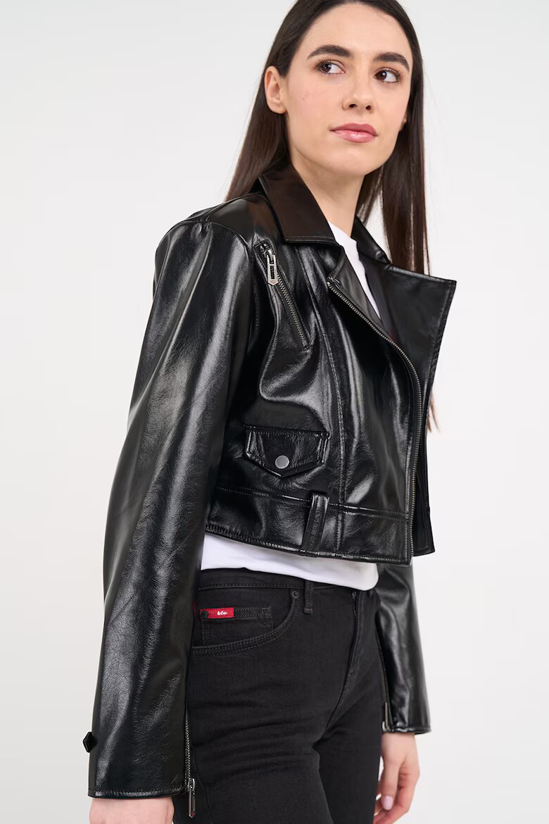 Lee Cooper Късо яке с раздвоен ревер Черен