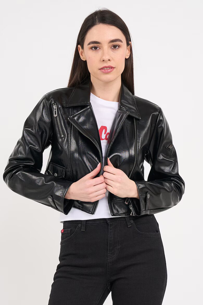 Lee Cooper Късо яке с раздвоен ревер Черен