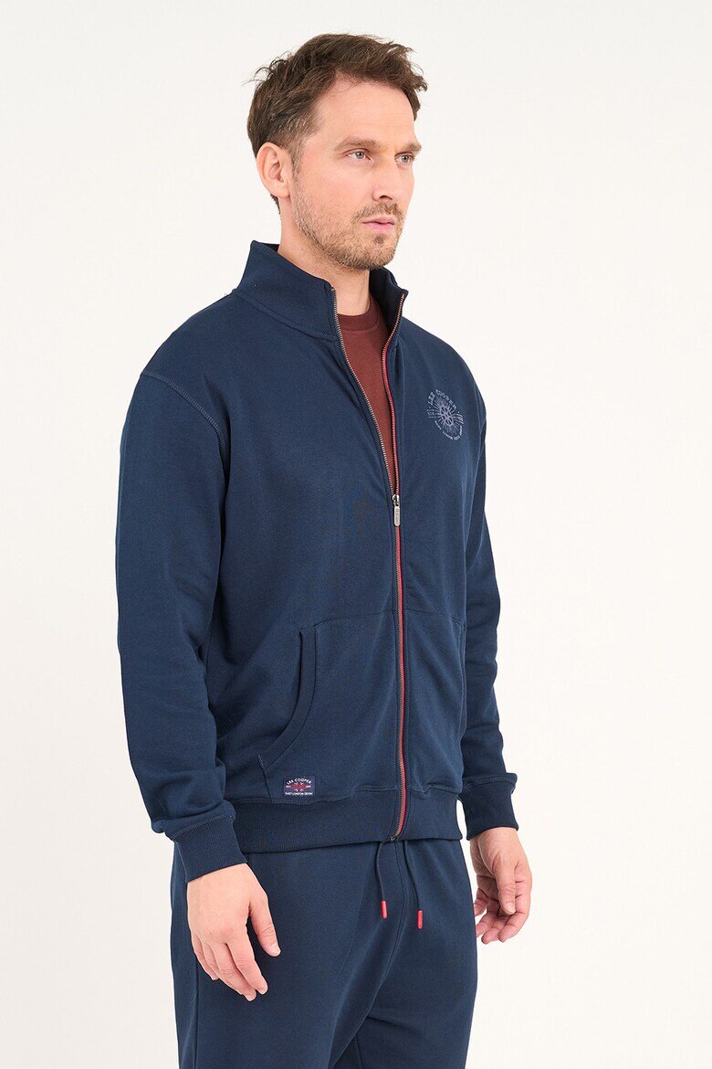 Lee Cooper Суитшърт с лого и миди яка Тъмносин