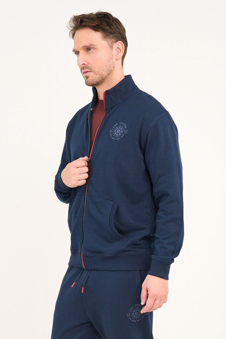 Lee Cooper Суитшърт с лого и миди яка Тъмносин