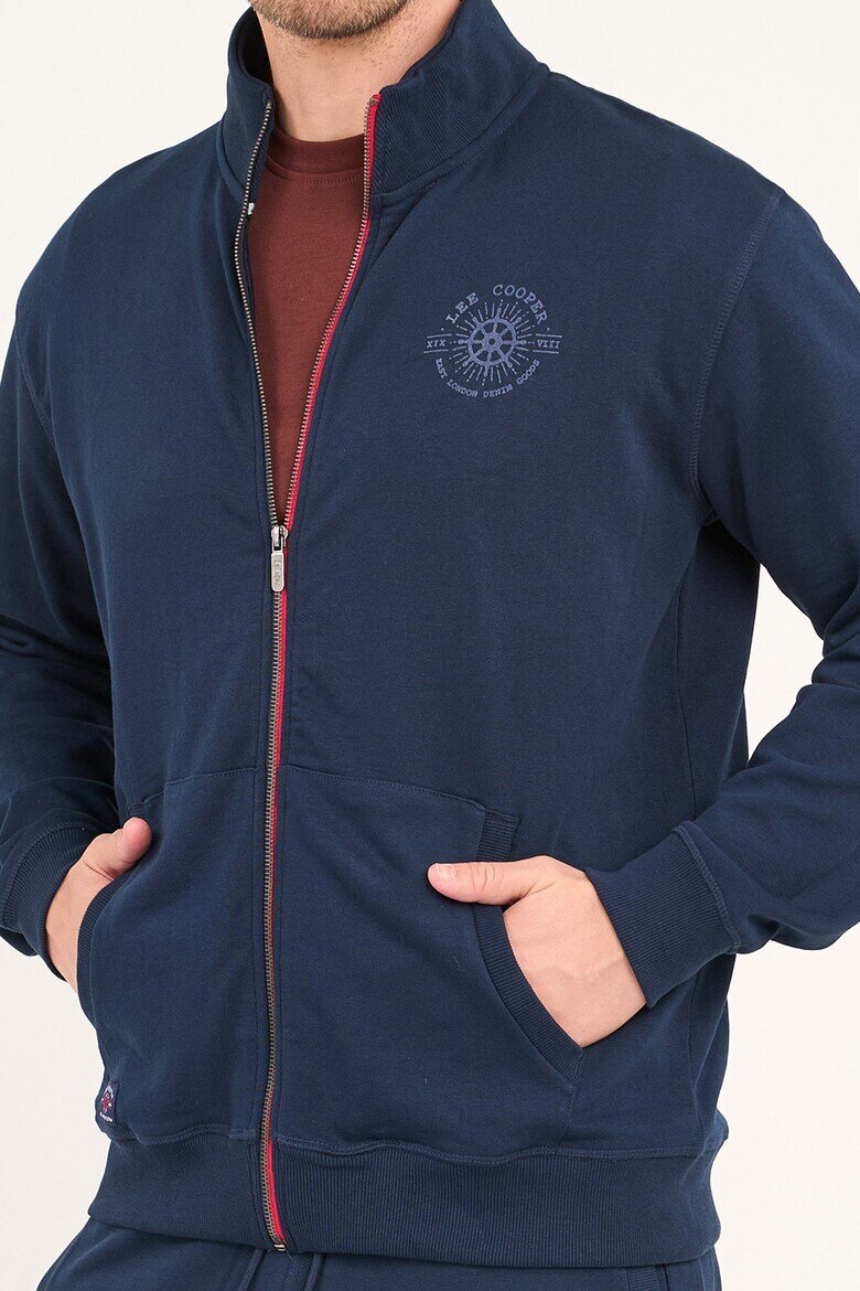 Lee Cooper Суитшърт с лого и миди яка Тъмносин