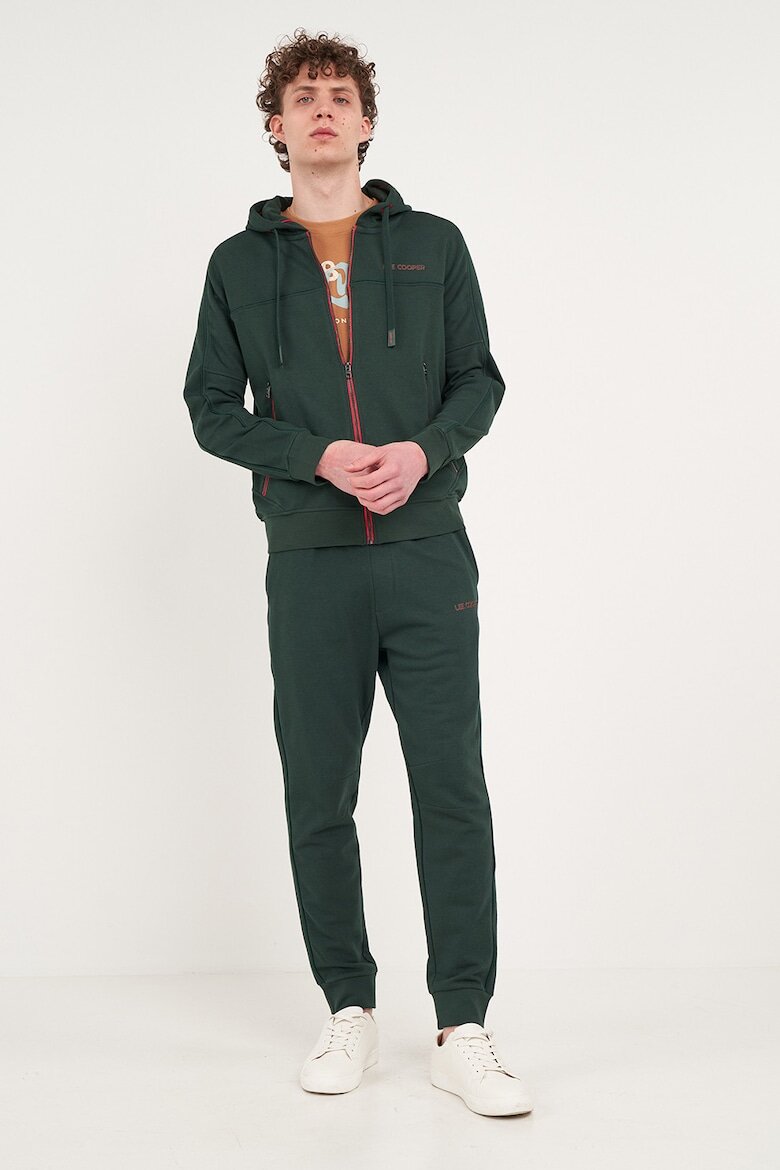 Lee Cooper TIMEOUT Худи с цип и дълги ръкави Бледозелен