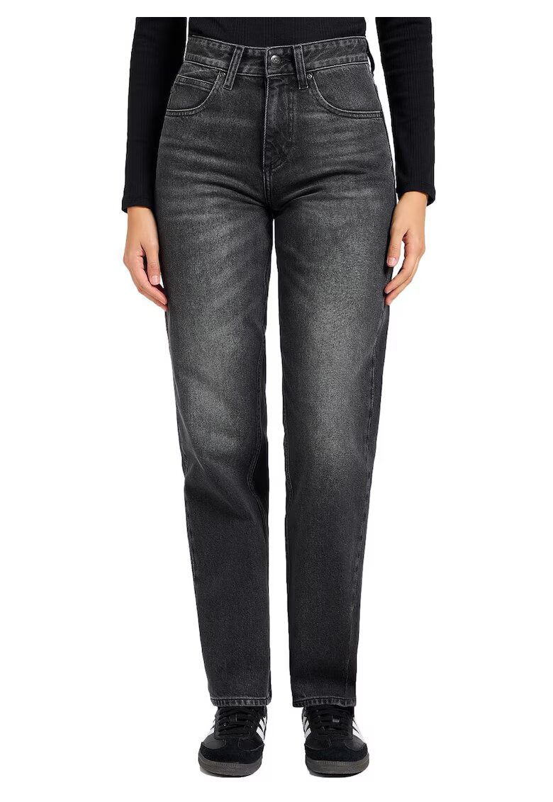 Lee Дамски дънки - Rider Classic - Straight Fit - Средна талия - 5 джоба - Цип - Дълги - Памук - Сиви