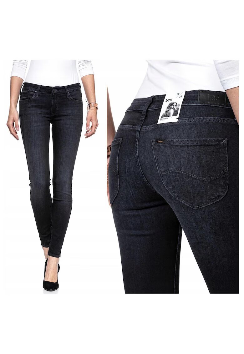 Lee Дамски дънки - Scarlett Skinny - 9815-26 - Памучни - Дълги - Petite - Дънкови - W24-L31 US - Черни