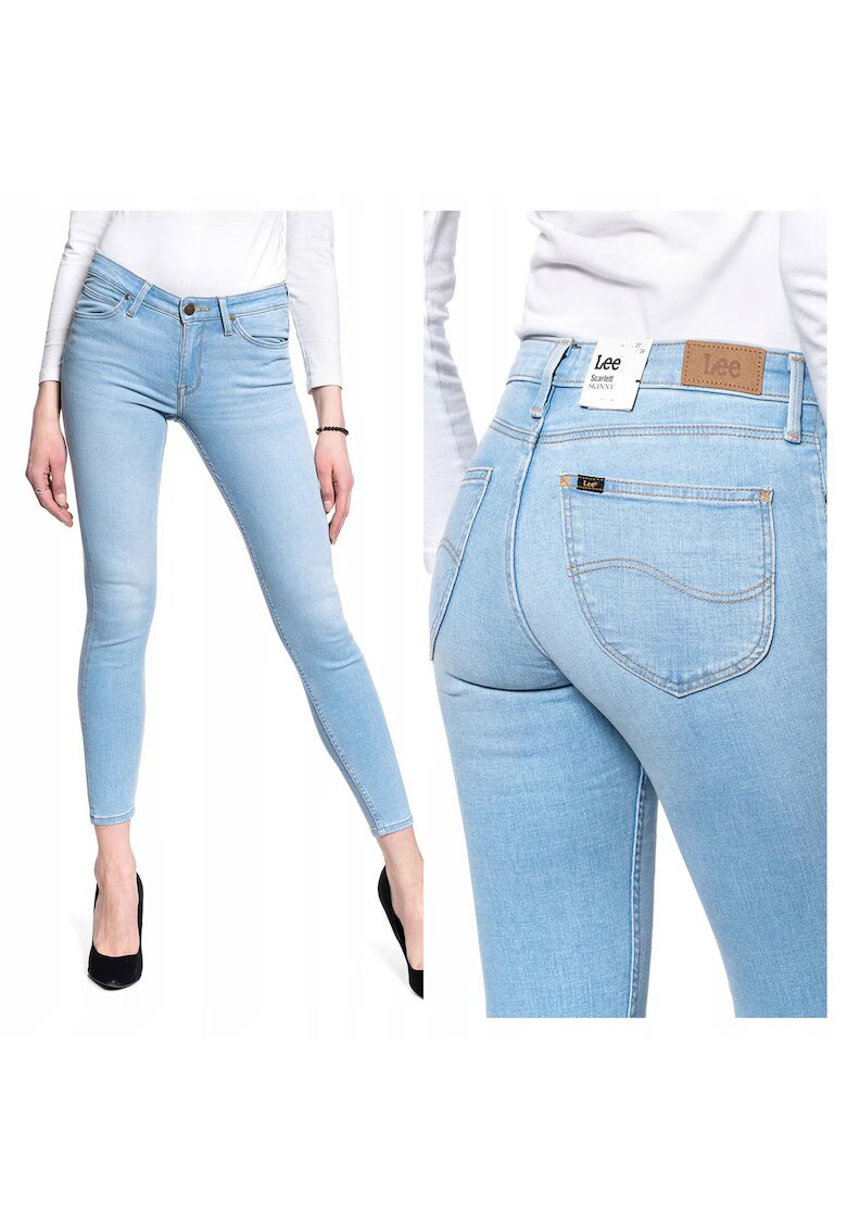 Lee Дамски дънки - Scarlett - Slim Fit - Средна талия - Дълги - С цип - 5 джоба - Памук - W28-L33 US