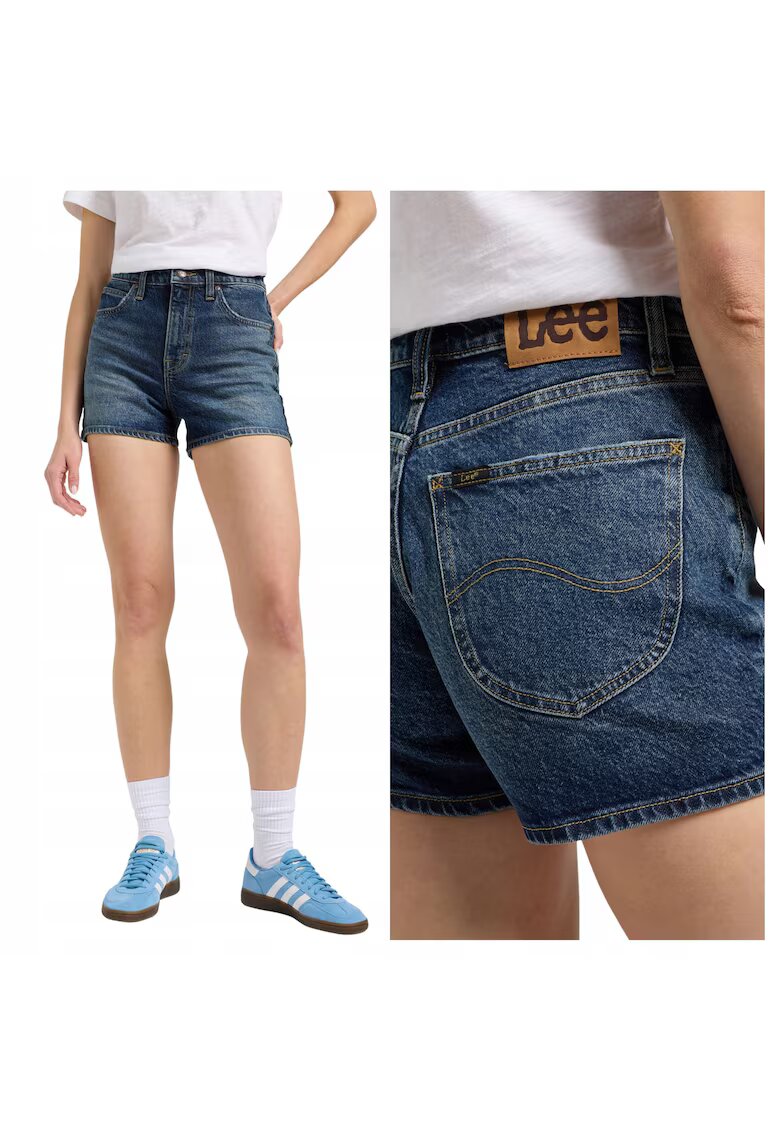 Lee Къси дънки дамски - Carol Short - Regular Fit - Къса дънкова дължина - Джобове - Цип - Памук -