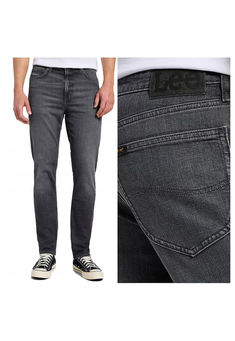 Lee Мъжки дънки - Austin - Regular Fit - Средна Талия - Цип - Дълги - 5 Джоба - Памук - Сиви