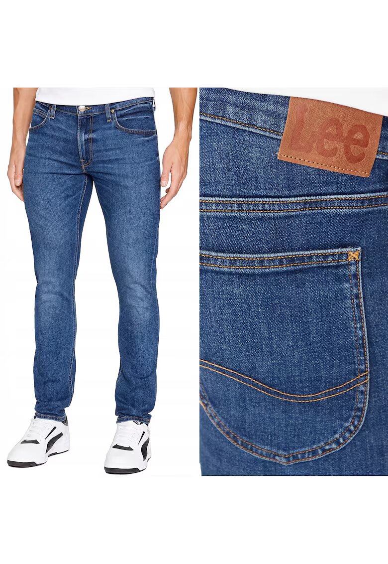 Lee Мъжки дънки Luke Slim Tapered - износено синьо - W38 L34