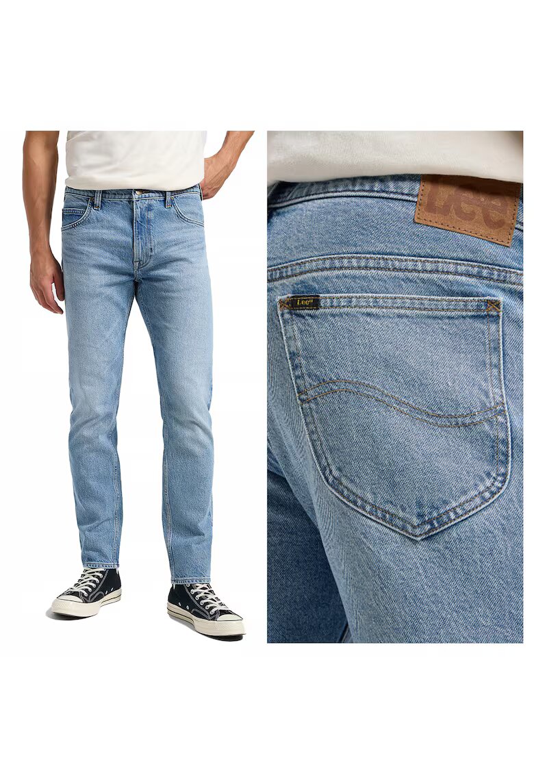 Lee Мъжки дънки - Rider - Slim Fit - Средна талия - 5 джоба - Цип - Дълги - Памук -