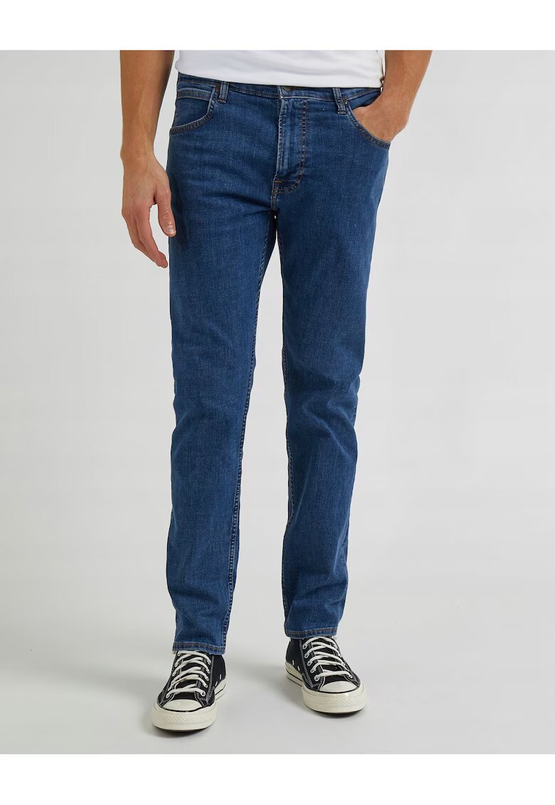 Lee Мъжки дънки - Rider - Slim Fit - Средна талия - 5 джоба - Цип - Дълги - Памук - W30-L34 US