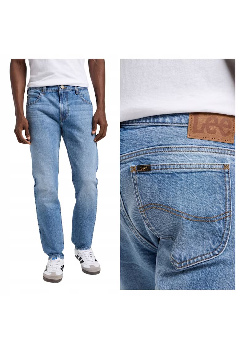 Lee Мъжки дънки - Rider - Slim Fit - Средна талия - 5 джоба - Цип - Дълги - Памук - W31-L34 US