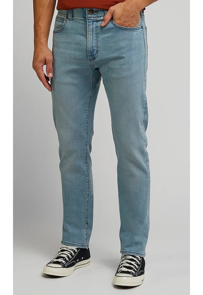 Lee Мъжки дънки Slim Fit - удобни - светлосини - памук