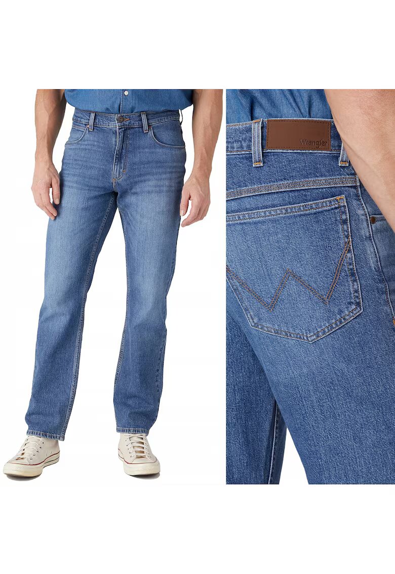 Lee Мъжки дънки Wrangler Straight Blue Dawn W36 L34 - права кройка - ниска еластичност