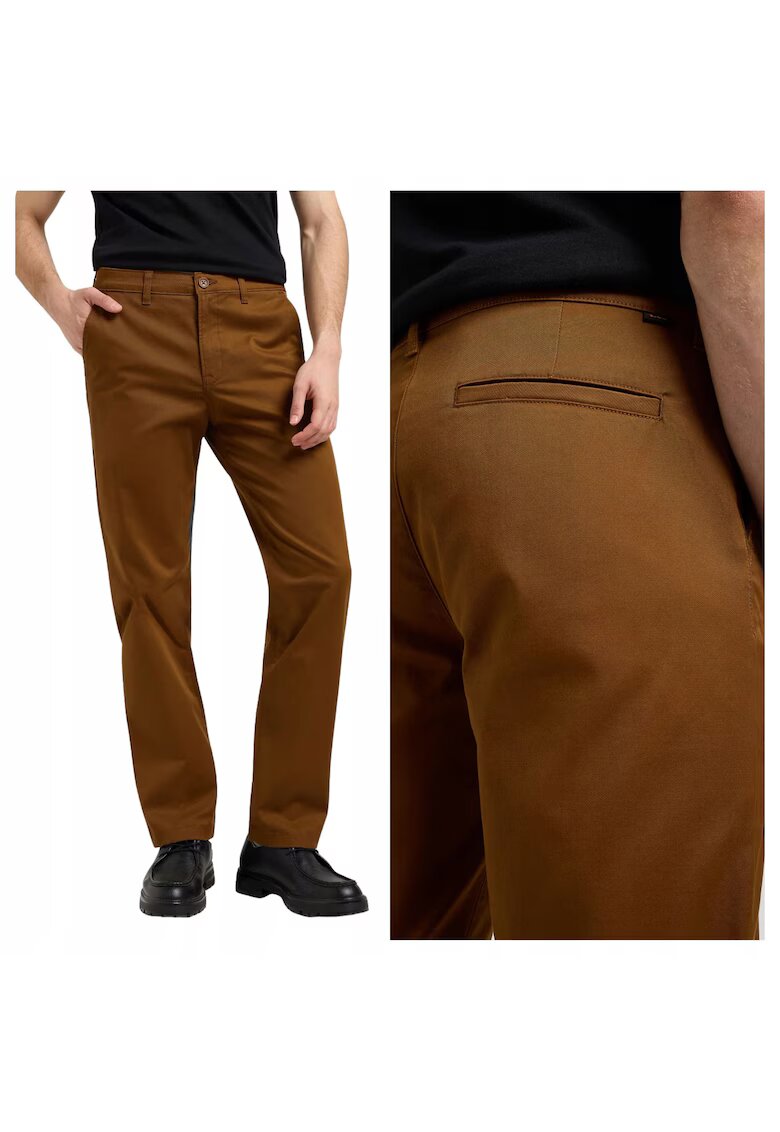Lee Мъжки панталони - Regular Chino - Редовна кройка - Средна талия - Цип - 4 джоба - Дълги - Памук - Кафяв